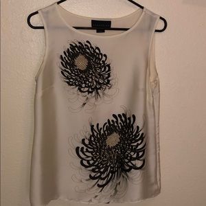 white blouse with flowers